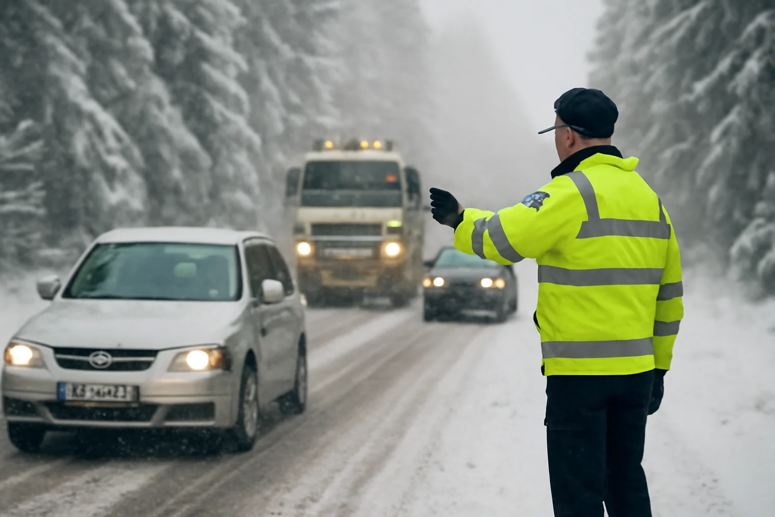 Accesul rutier spre Poiana Brașov, blocat temporar din cauza vremii de iarnă