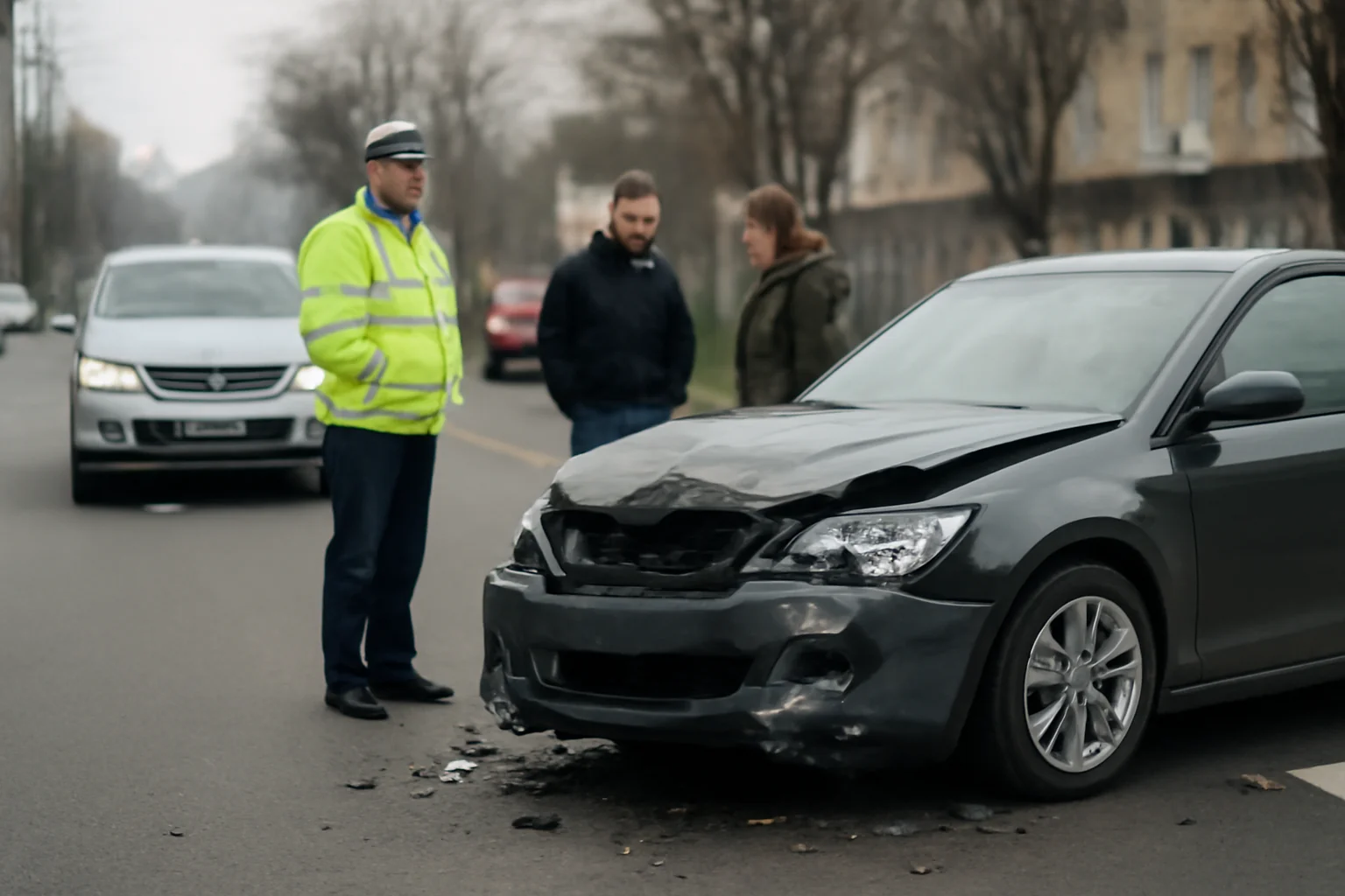 Accident rutier investigat de poliție pe Calea Făgărașului din Brașov