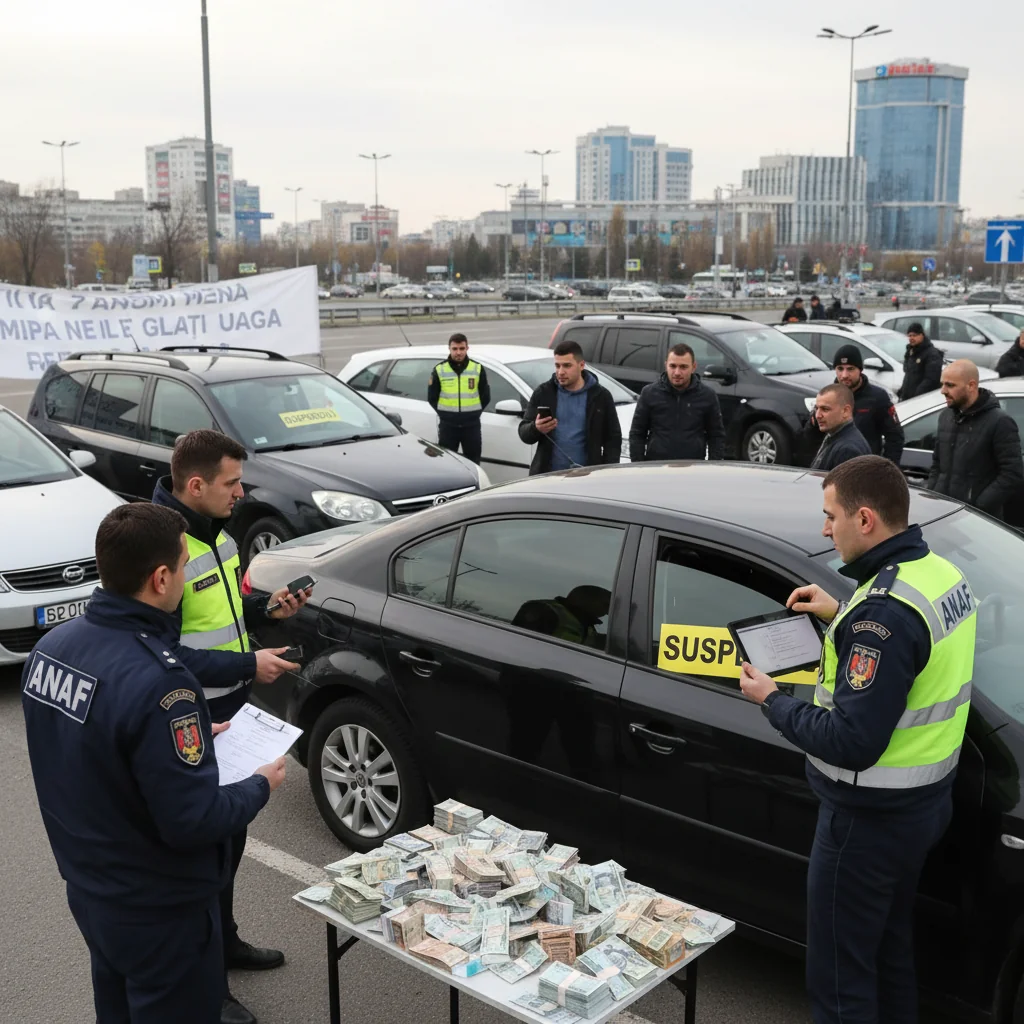 ANAF aplică amenzi de 3,1 milioane lei și suspendă peste 12.000 de mașini în lupta cu uberiștii, confiscând 82,6 milioane lei între septembrie și noiembrie