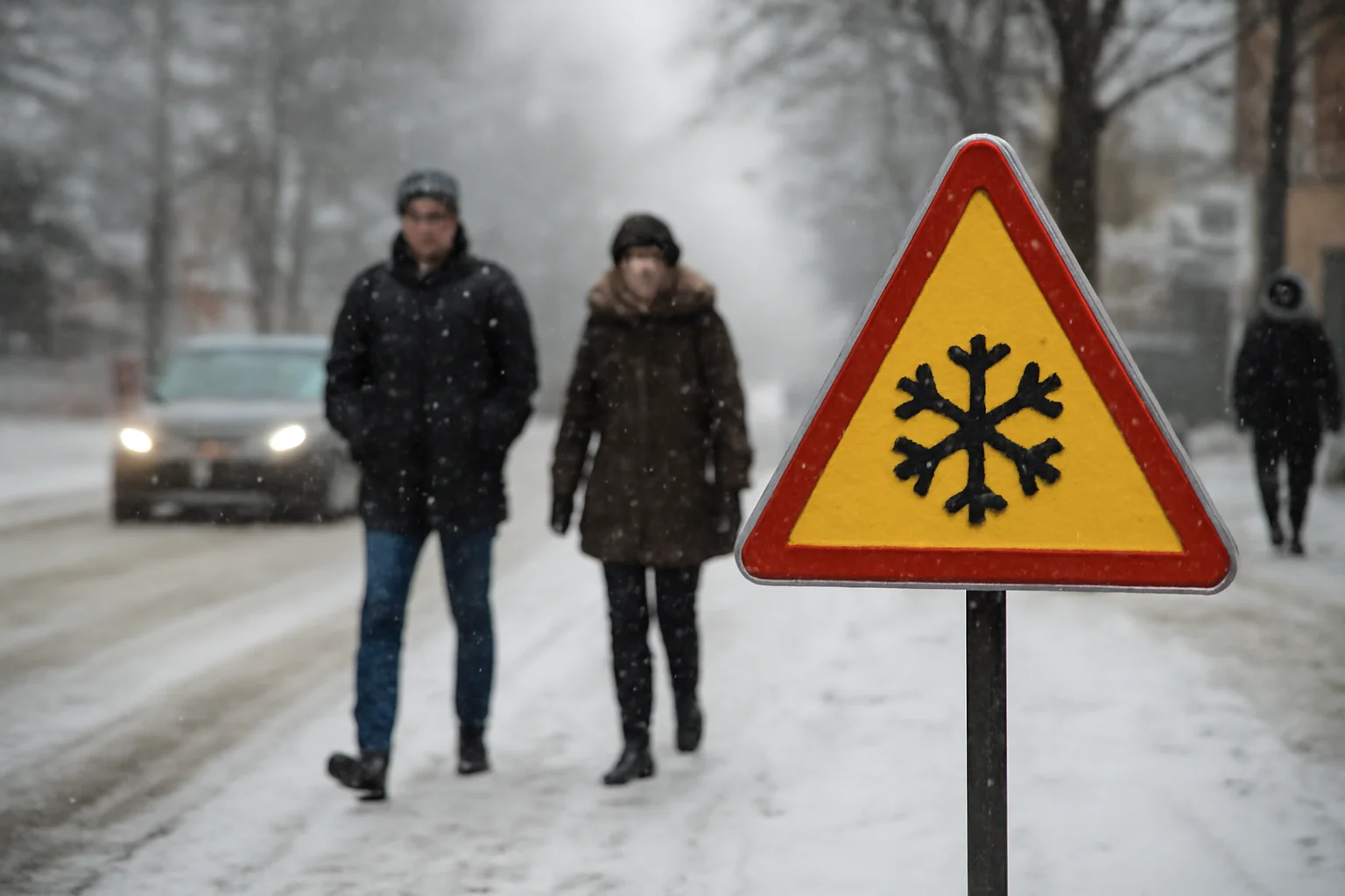 Avertizare meteo de ninsori și polei la Brașov între 5 și 6 ianuarie