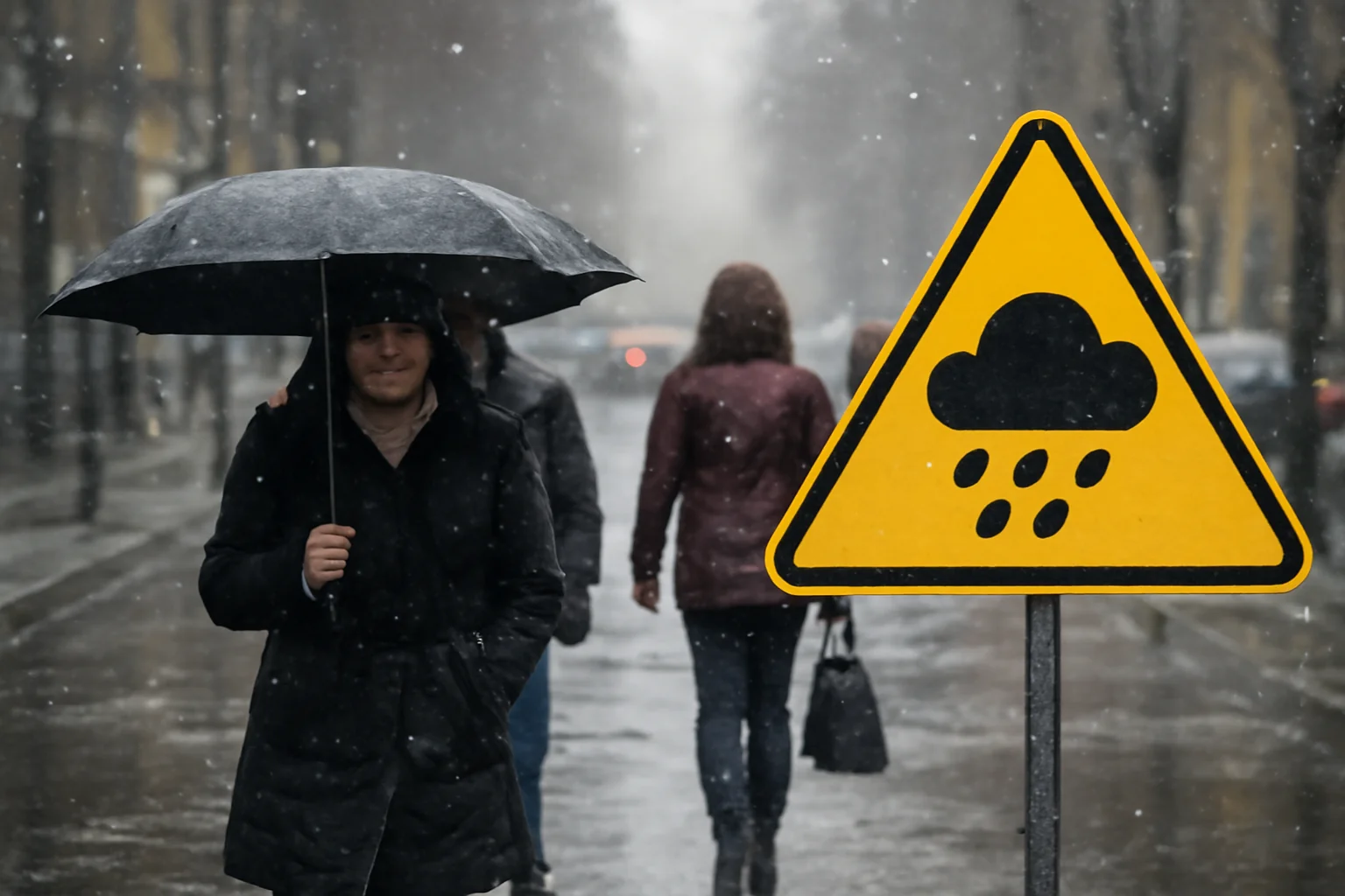 Avertizare meteo de ploi, ninsori și viscol pentru Brașov, valabilă până marți dimineață