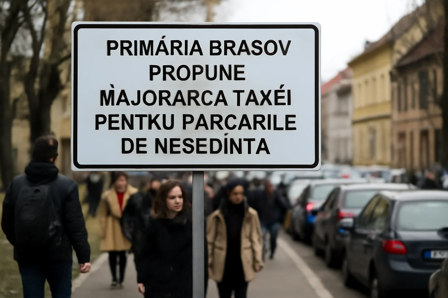 Brașov: Primăria propune creșterea taxei pentru parcările de reședință la minimum 500 de lei pe an