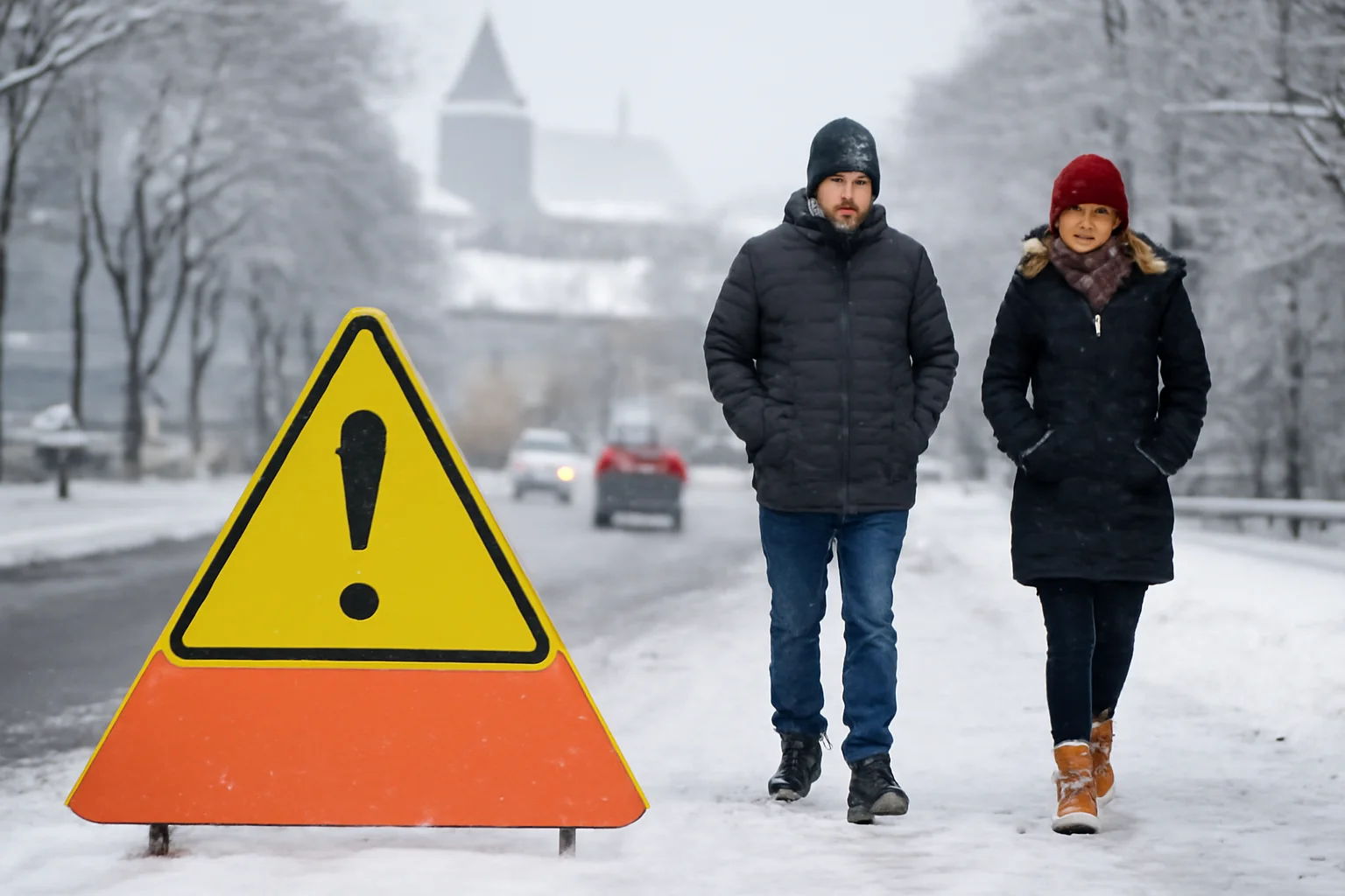 Cod galben și portocaliu de iarnă severă la Brașov: ninsori abundente și viscol anunțate de ANM