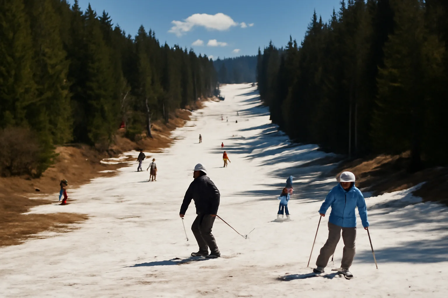 Condiții de schi de primăvară anunțate în Poiana Brașov, la început de februarie