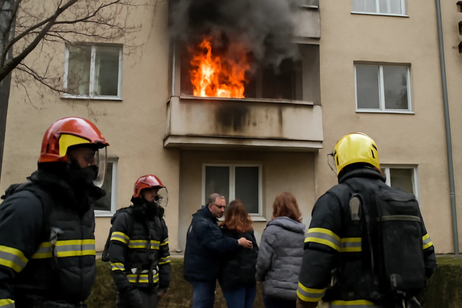 Incendiu la etajul 4 al unui bloc din Brașov: șase locatari s-au autoevacuat