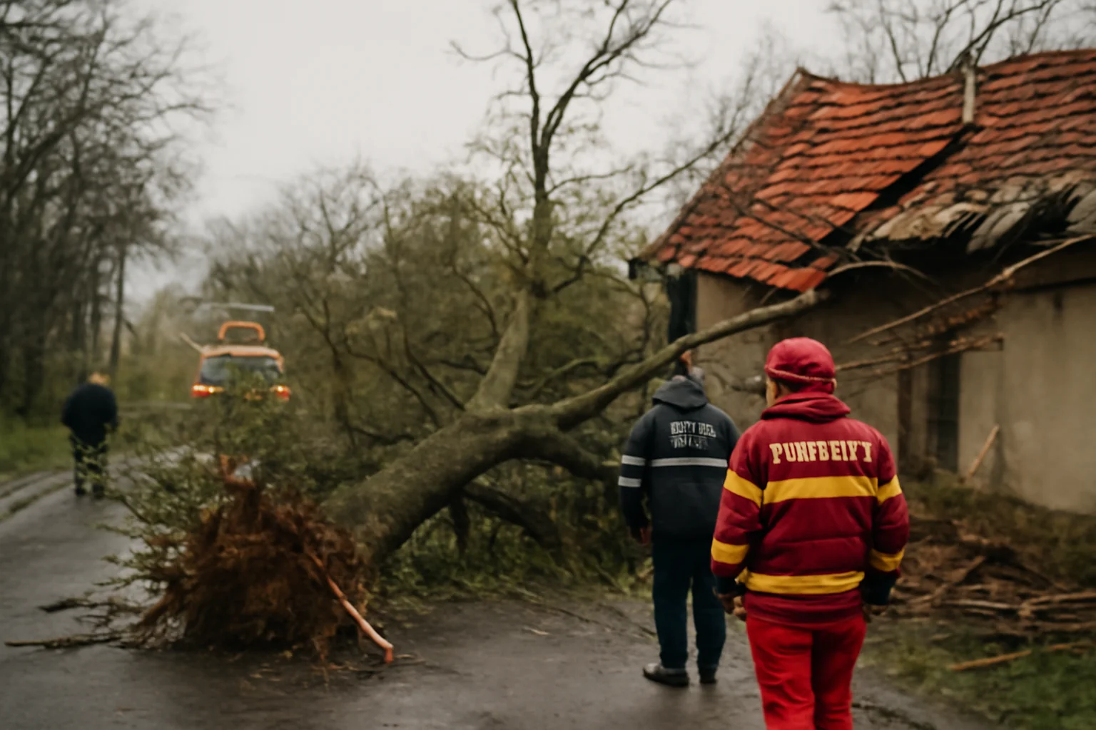 Intervenții ISU după vânt extrem la Brașov: copaci doborâți și acoperișuri deteriorate