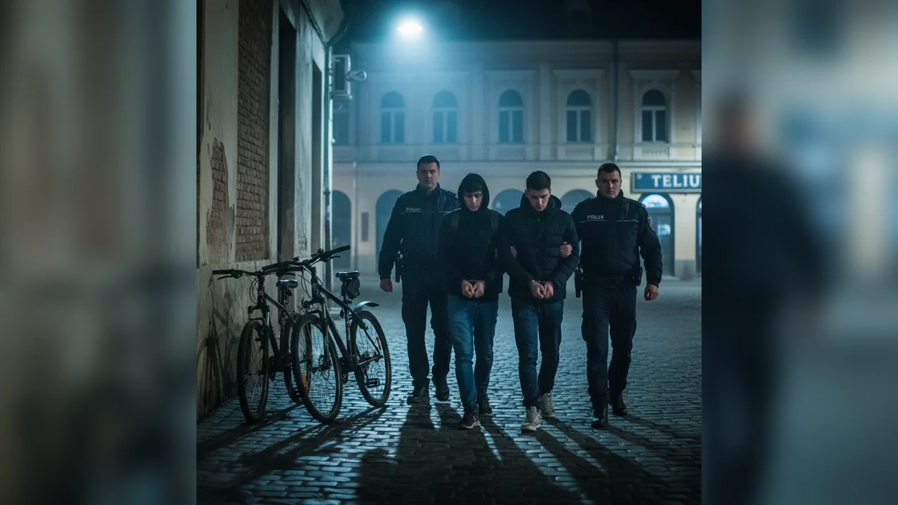 Magazin din Făgăraș: geam spart cu beton, fără pătrundere, reținere 24 de ore