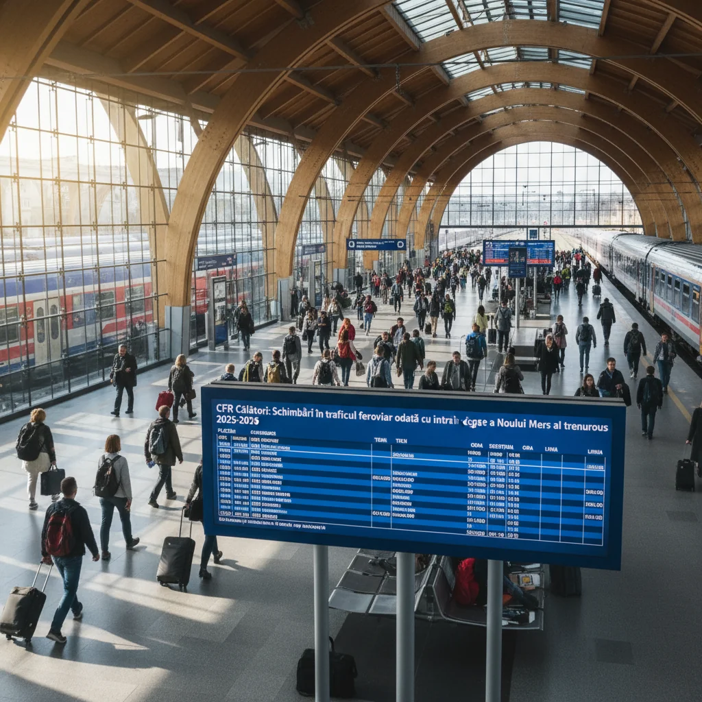 Modificări importante în traficul feroviar odată cu Noul Mers al Trenurilor 2025-2026