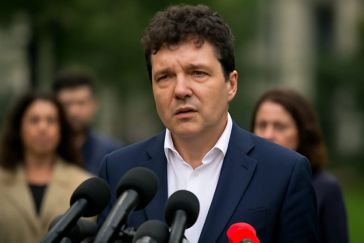Nicușor Dan susține declarație de presă privind problemele din justiție