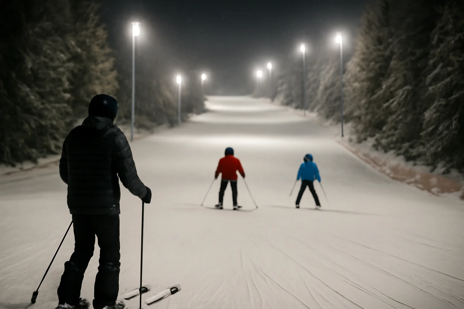 Nocturnă pe pârtia Lupului și noi trasee de schi deschise în Poiana Brașov