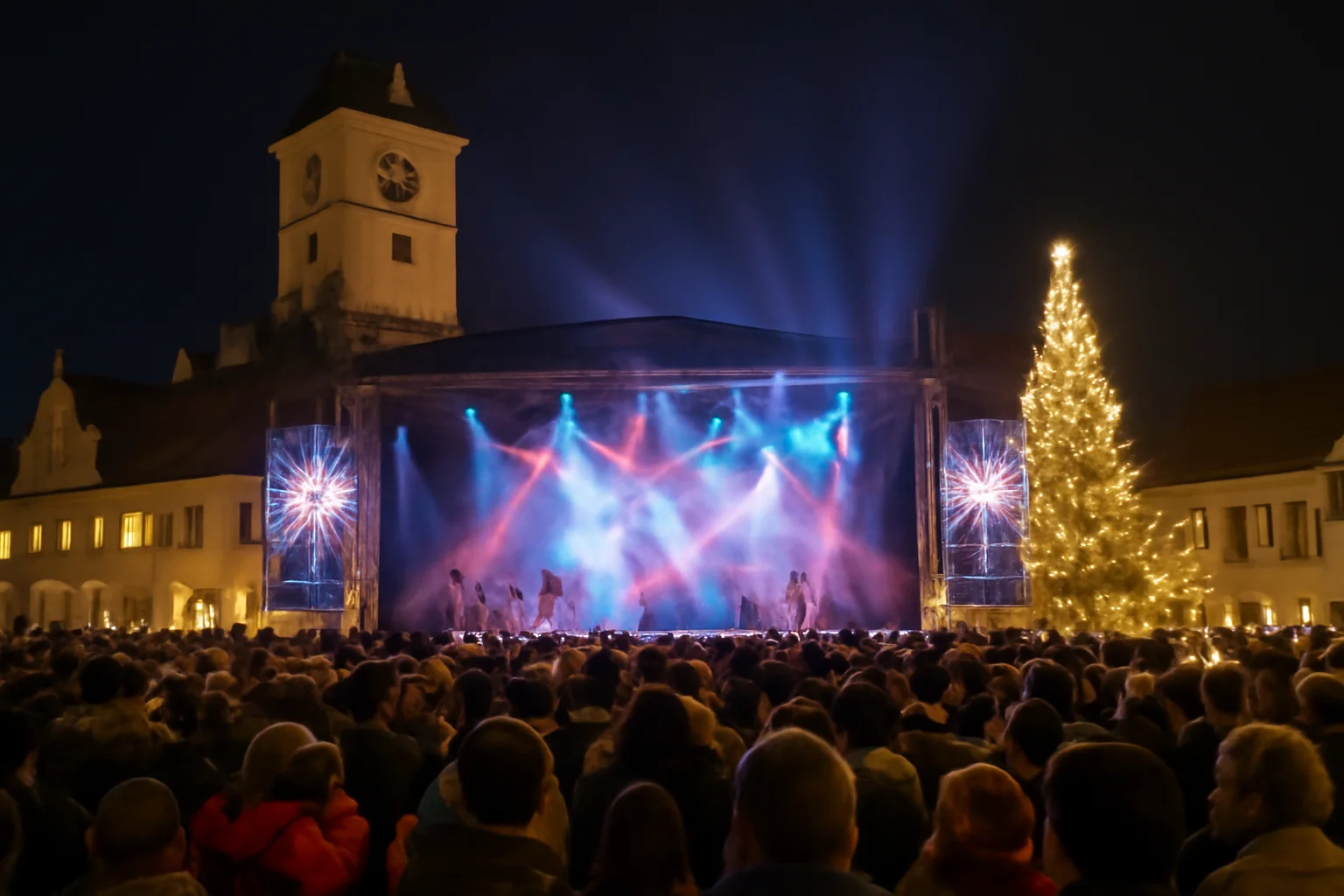 Revelion 2025 la Brașov: programul oficial din Piața Sfatului, cu concerte și artificii