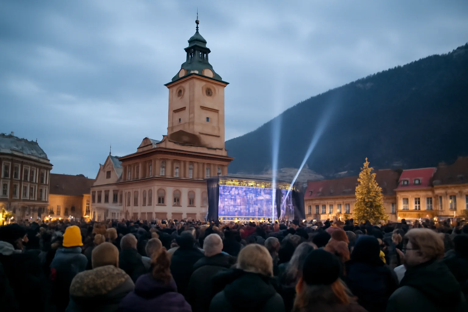 Revelion 2025–2026 în Piața Sfatului Brașov: programul anunțat de Primărie