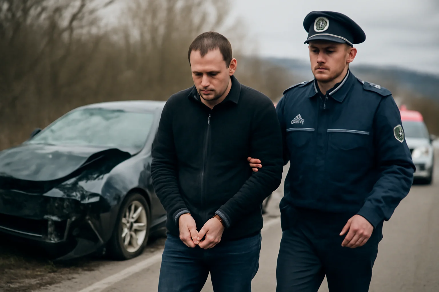 Făgăraș, DN1: coliziune pe contrasens, fugă și 1,24 g/l în sânge