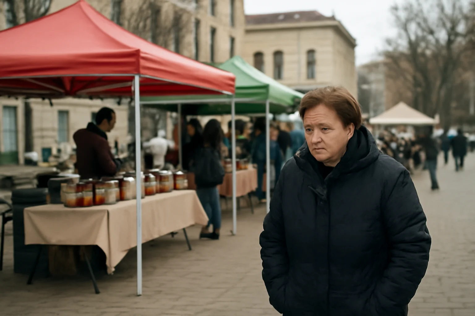 Târgul volant de producători din Piața Unirii Brașov, anulat din cauza vremii și a problemelor de sănătate ale expozanților