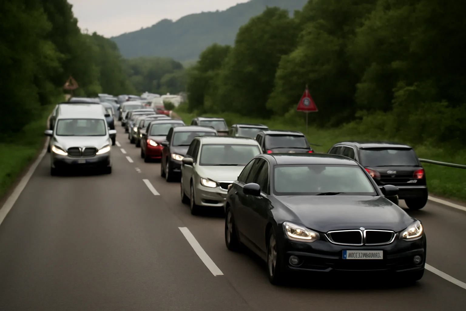 Trafic intens pe DN1 spre Brașov în a doua zi a anului, coloane de mașini între Cornu de Jos și Comarnic