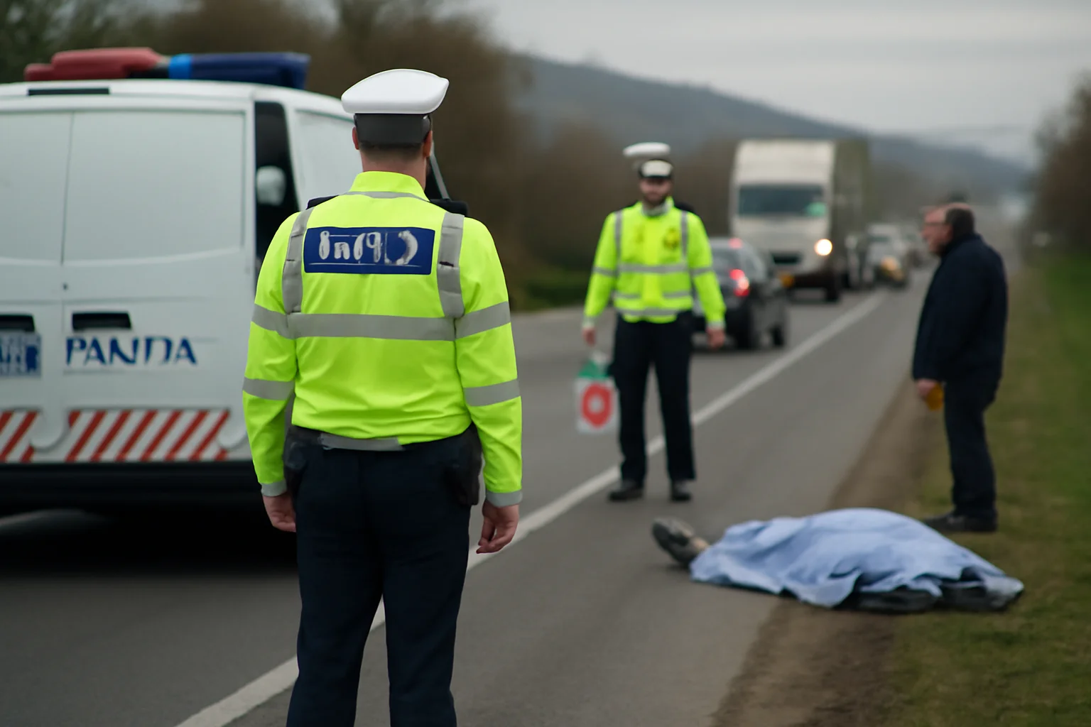 Trafic restricționat pe DN1 la Șercaia, în județul Brașov, după un accident grav cu pieton